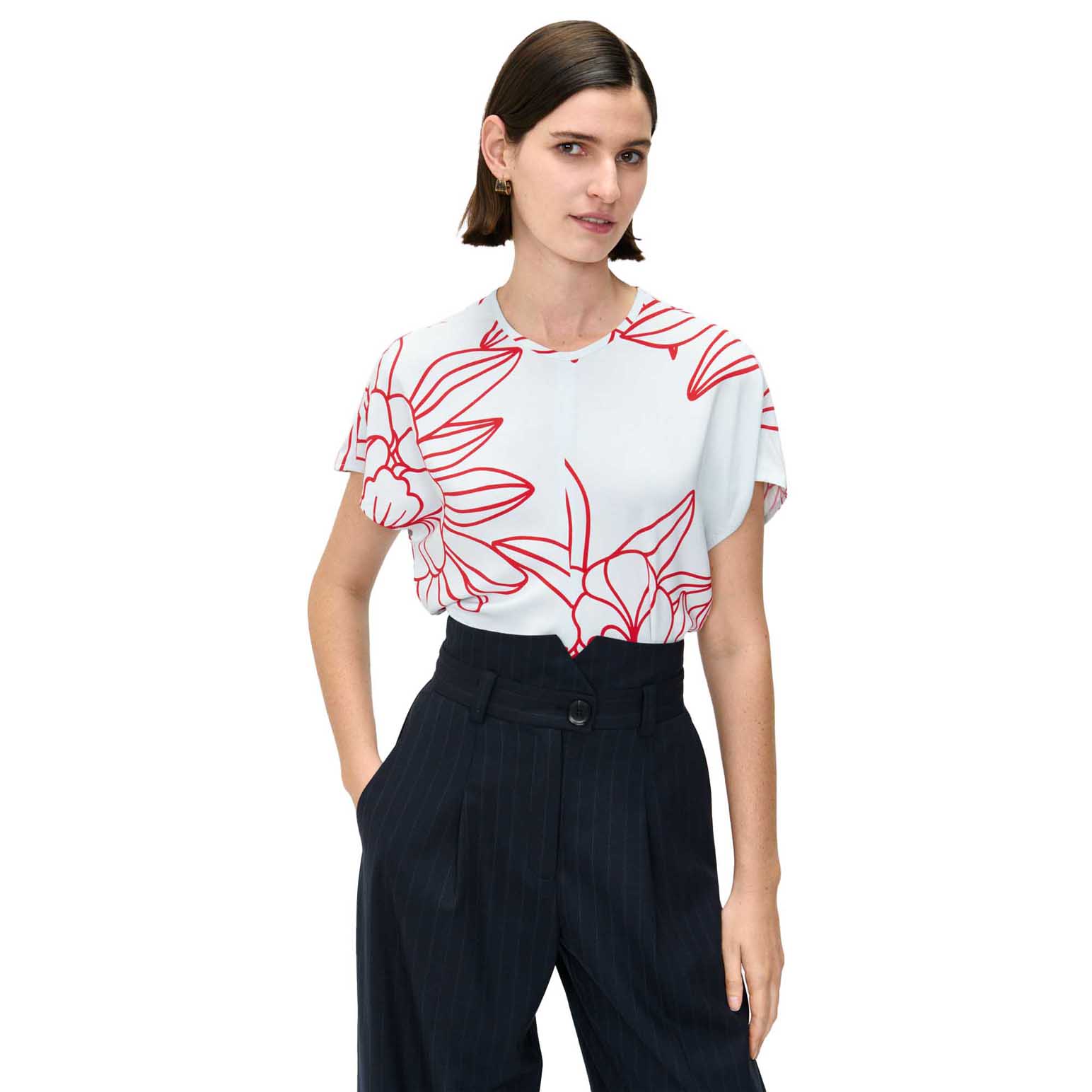 Veronika Maine Sea Mist Orchid Draped Top